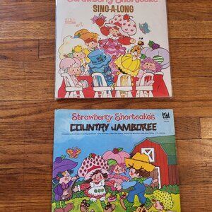 STRAWBERRY SHORTCAKE Sing a Long Vinyl Record Lot & Country Jamboree 1980s LPC